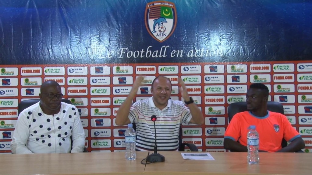  Aziz  Bougherbal le président du FC Nouadhibou en conférence de presse (photo FC Nouadhibou)