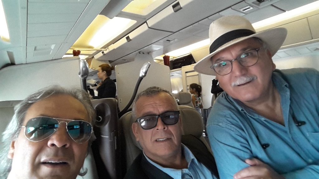 Selfie avec  Lakhdar Belloumi  et Rabah Madjer  (Photo compte Twitter du dr Zerguini )