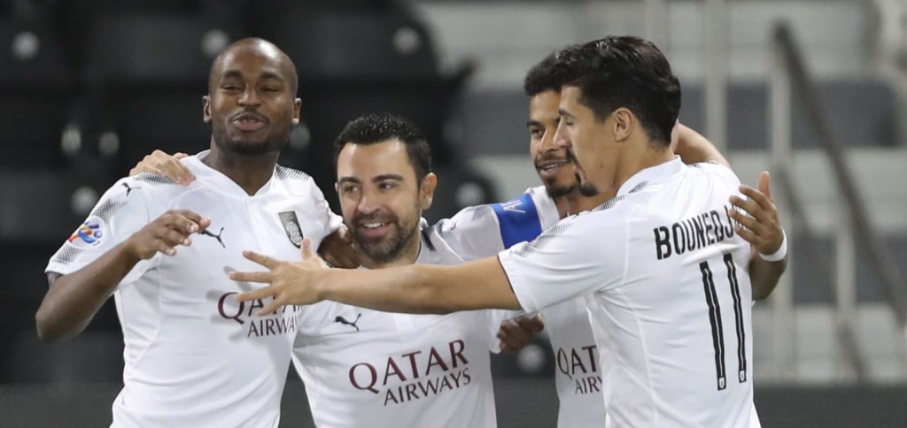 Xavi a félicité chaleureusement son coéquipier à Al Sadd ( photo afc.com )