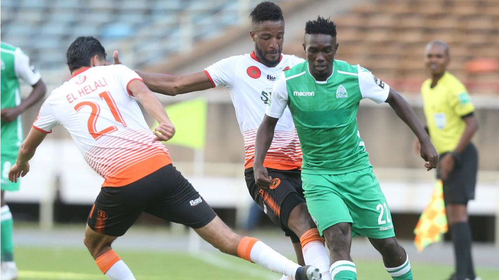 Berkane  a fait l'essentiel au match aller . Gor Mahia  - RS Berkane (0-2, photo fédération kenyane )