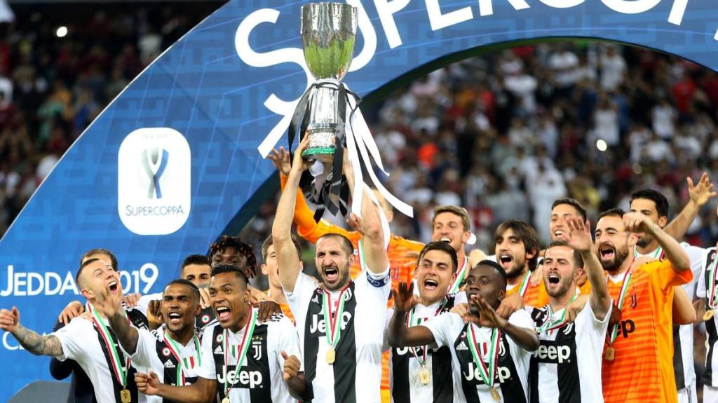 Juventus - Milan AC  , la Super Coupe  d'Italie disputée à Jeddah en 2019