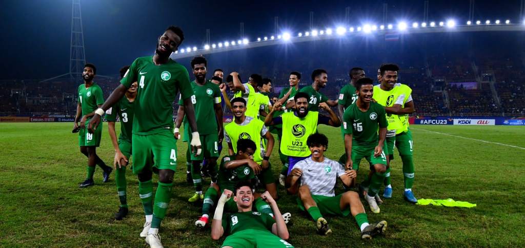 Les Faucons Verts en Joe après leur qualification au dépens dus pays hôte, la Thaïlande (1-0). Photo afc.com