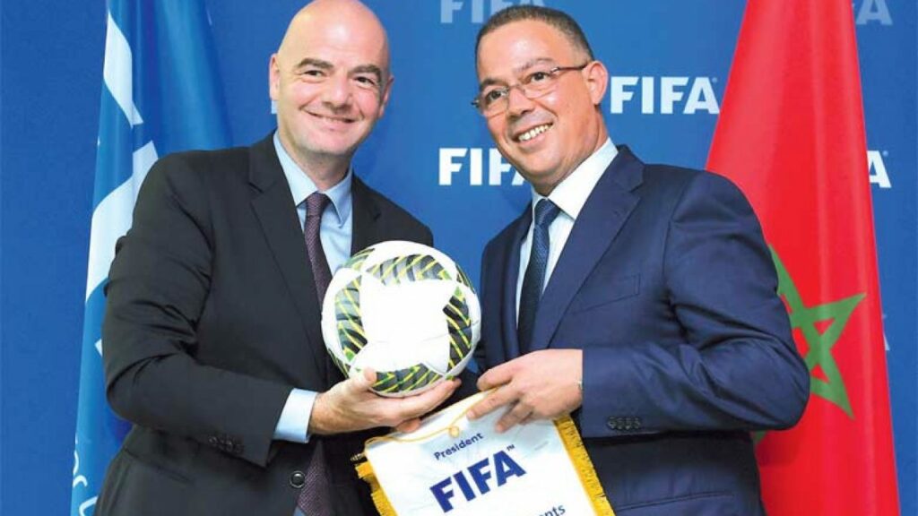 Fouzi Lekjaa, préisident de la FRMF, soutient le projet  de  Gianni Infantino  d'une Coupe du monde tous les deux ans.