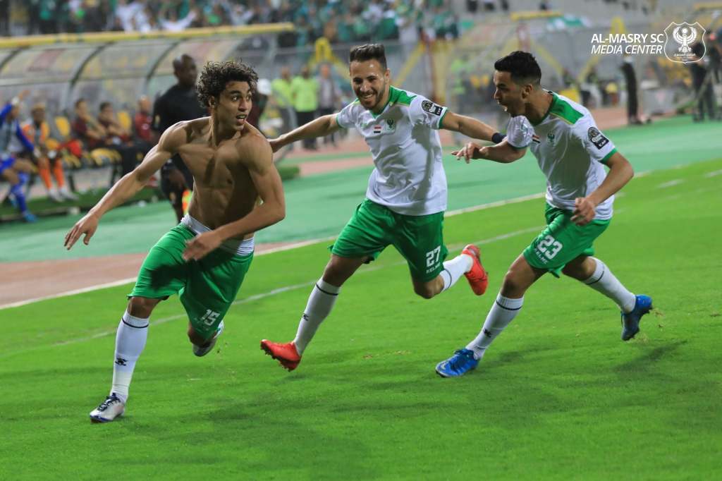 Al-Masry : le grand bonheur après l'ouverture du score ( photo page Facebook AMasry SC)