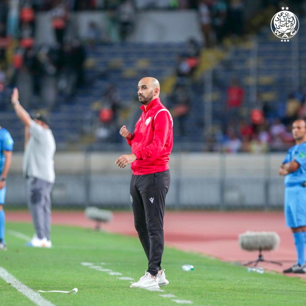 Walid Regragui : une saison déjà réussie à la tpetr du Wydad champion d'Afrique en titre  ( photo page Facebook Wydad)