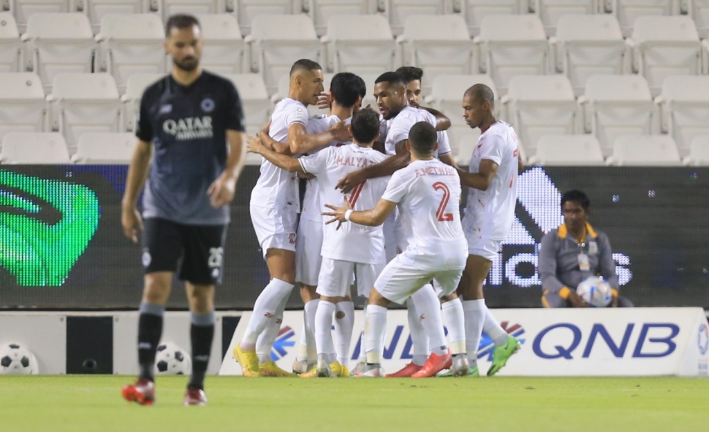 Al Shami, le promu, a fait échec au champion en titre, Al-Sadd ( photo qsl.qa)